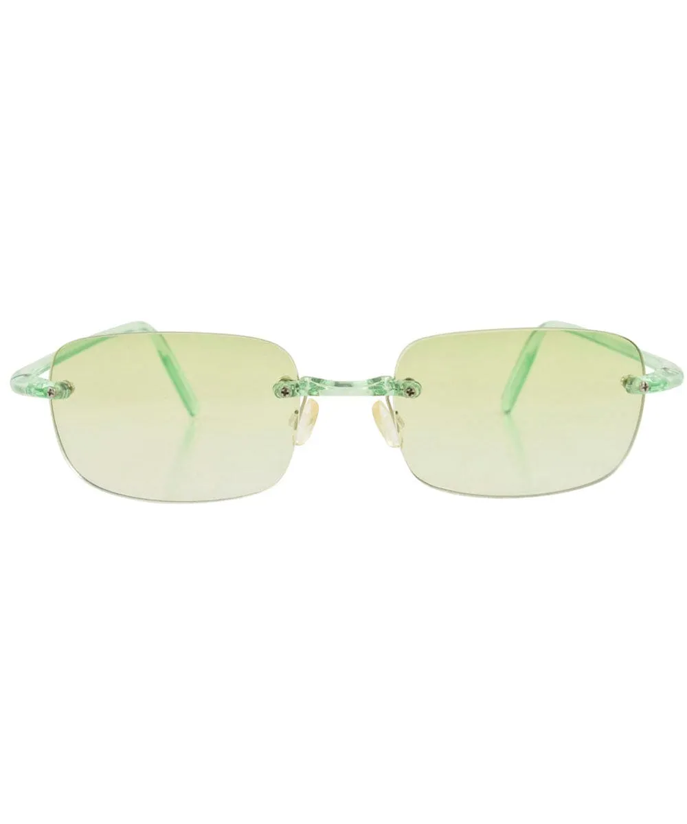TAFFY Green Rimless Sunglasses sold by Giant Vintage product image thumbnail 3