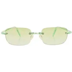 TAFFY Green Rimless Sunglasses sold by Giant Vintage