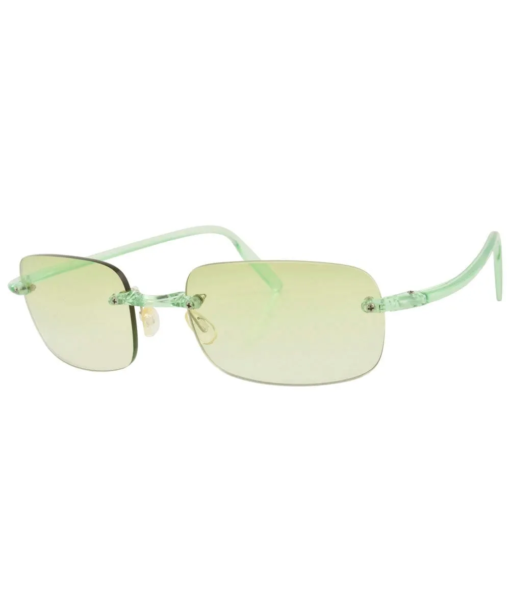 TAFFY Green Rimless Sunglasses sold by Giant Vintage product image thumbnail 2