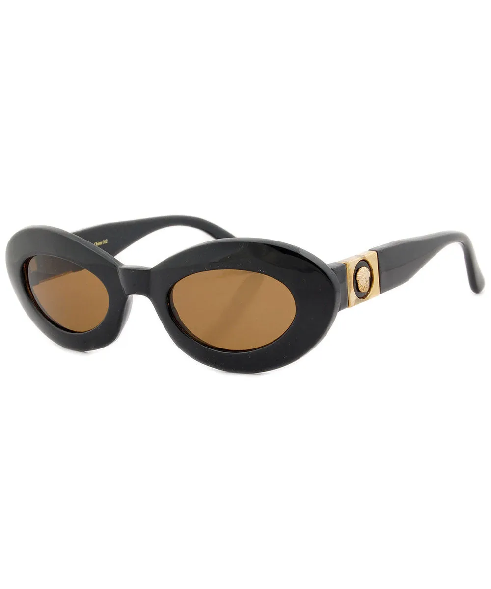 ZEUS Black/Brown Cat-Eye Sunglasses sold by Giant Vintage product image thumbnail 2