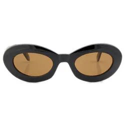 ZEUS Black/Brown Cat-Eye Sunglasses sold by Giant Vintage