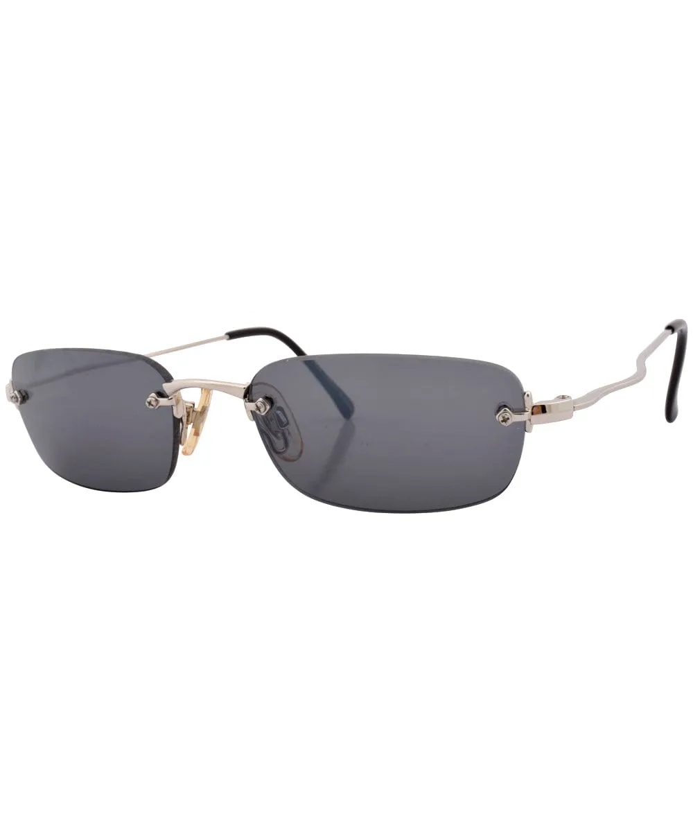 HIDDEN Silver Rimless Sunglasses sold by Giant Vintage product image thumbnail 2