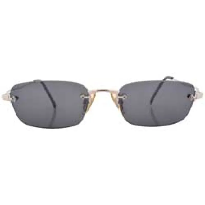 HIDDEN Silver Rimless Sunglasses sold by Giant Vintage