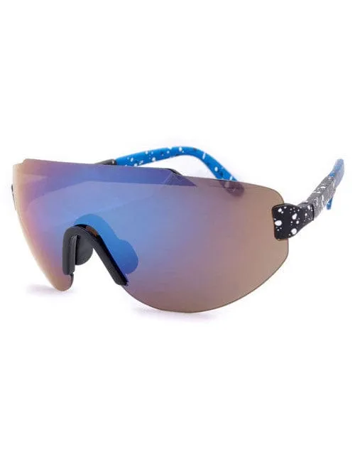 STEEZ Black/Blue Sports Sunglasses sold by Giant Vintage product image thumbnail 2
