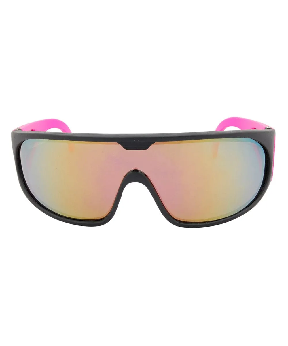 SLOPES Pink/Gold Shield Sunglasses sold by Giant Vintage product image thumbnail 2