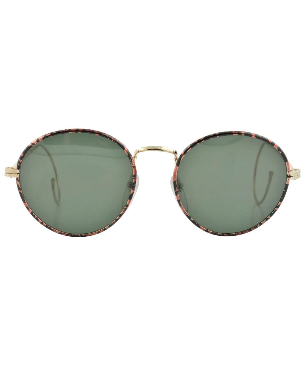 RAFFLES Gold Round Sunglasses sold by Giant Vintage product image thumbnail 2
