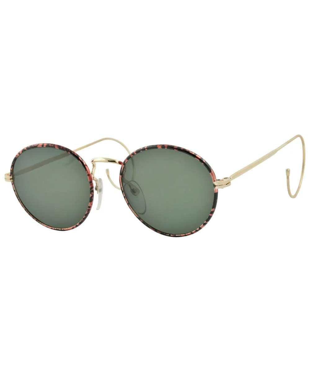 RAFFLES Gold Round Sunglasses sold by Giant Vintage product image thumbnail 3