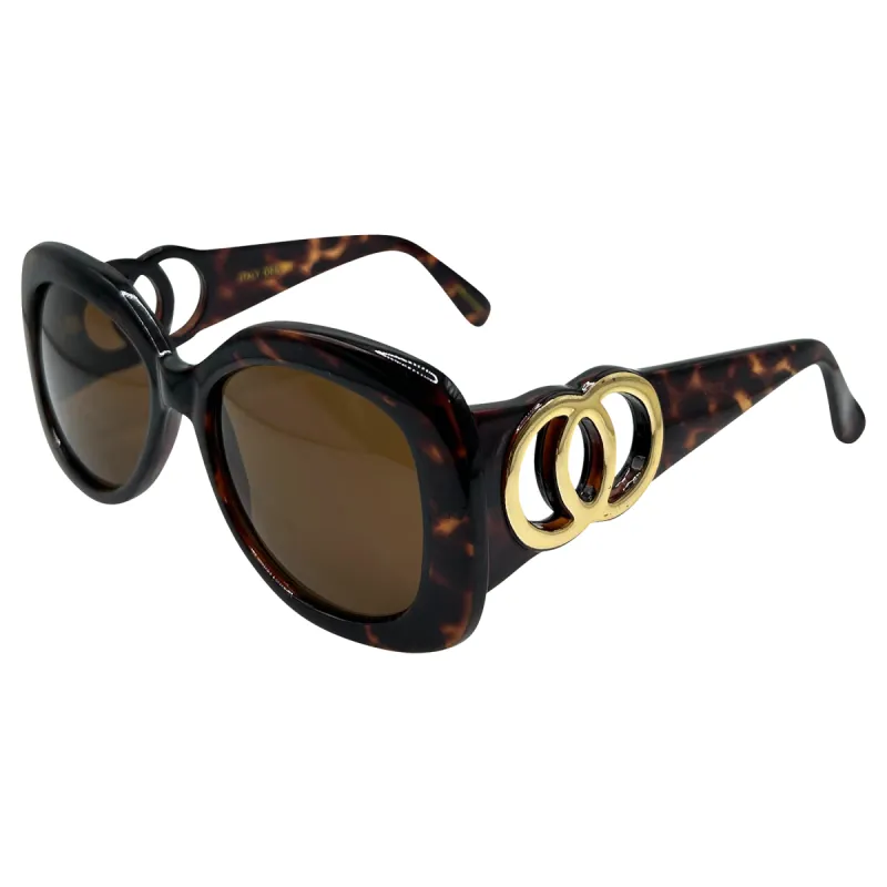 BESITOS Tortoise/Brown Mod 90s Sunglasses sold by Giant Vintage