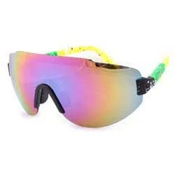 STEEZ Green/Yellow Sports Sunglasses sold by Giant Vintage