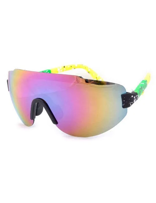 STEEZ Green/Yellow Sports Sunglasses sold by Giant Vintage product image thumbnail 2