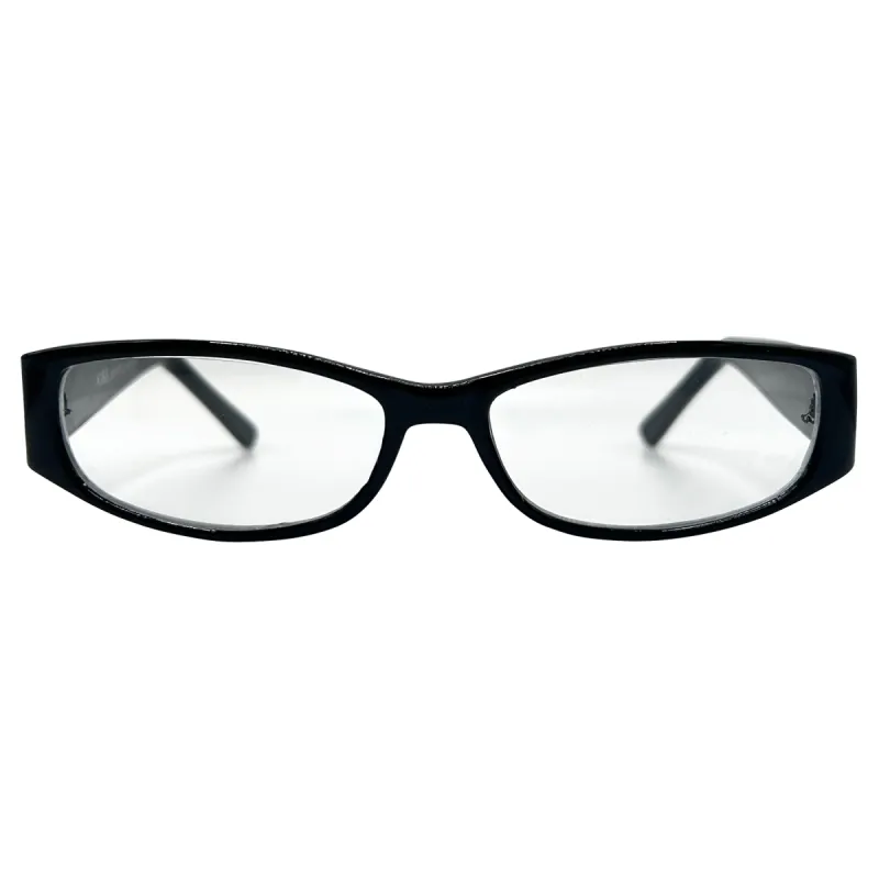 FRAGILE Small Clear Rectangular 90s Glasses sold by Giant Vintage
