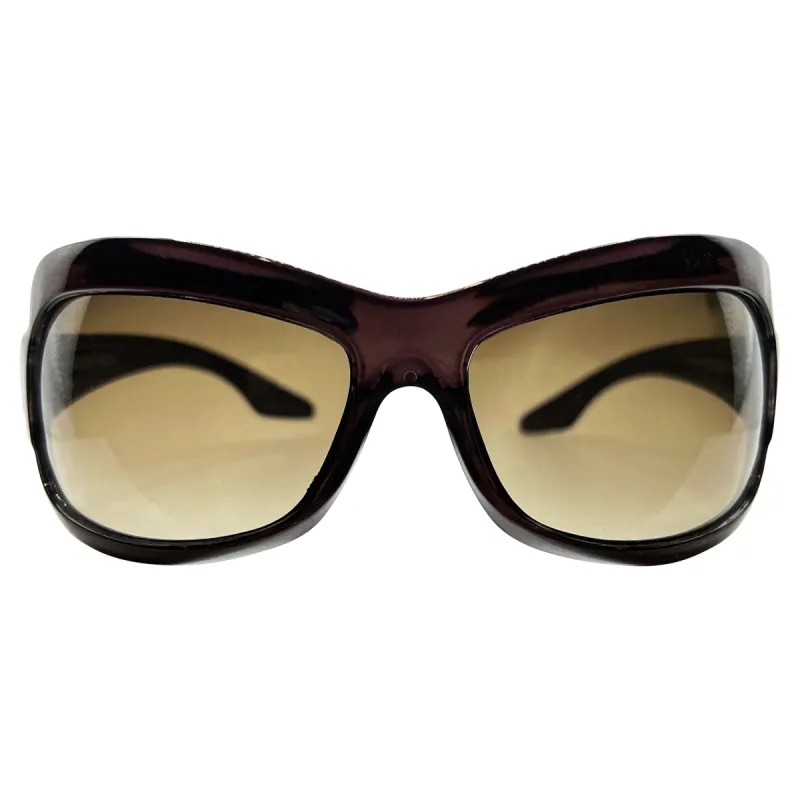 NO-NO Jelly Grey/Amber Indie Sunglasses sold by Giant Vintage