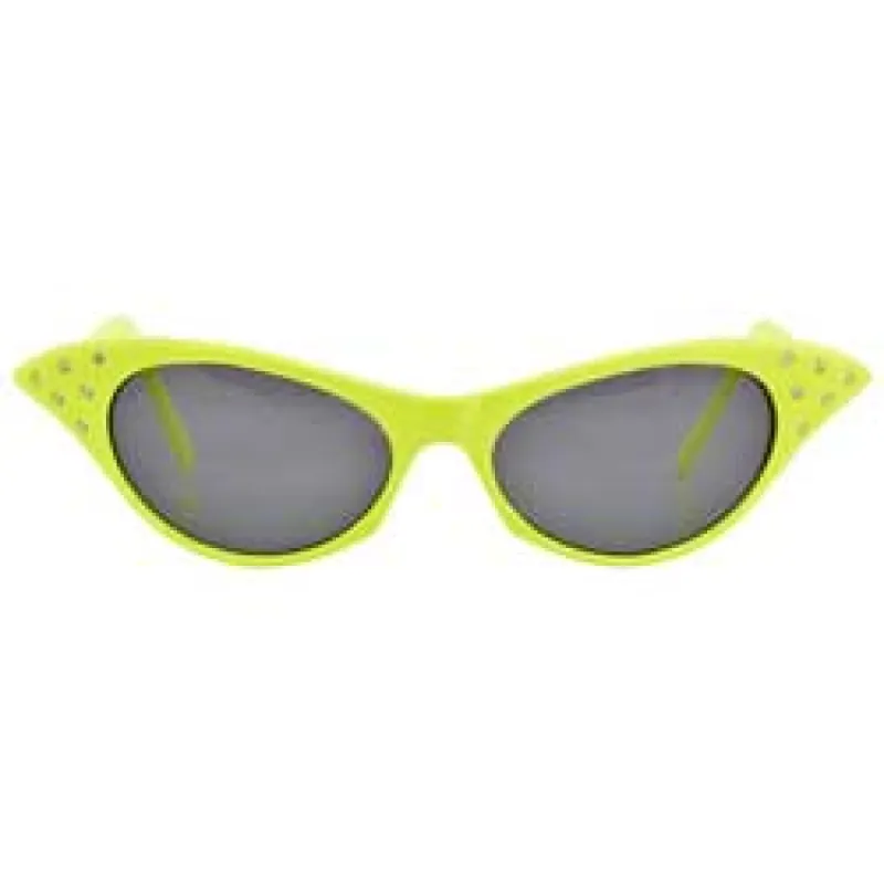 BLAM! Yellow Cat-Eye Sunglasses sold by Giant Vintage
