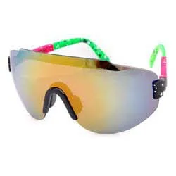 STEEZ Pink/Green Sports Sunglasses sold by Giant Vintage