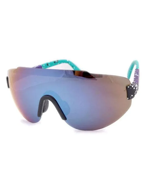 STEEZ Purple/Aqua Sports Sunglasses sold by Giant Vintage product image thumbnail 2