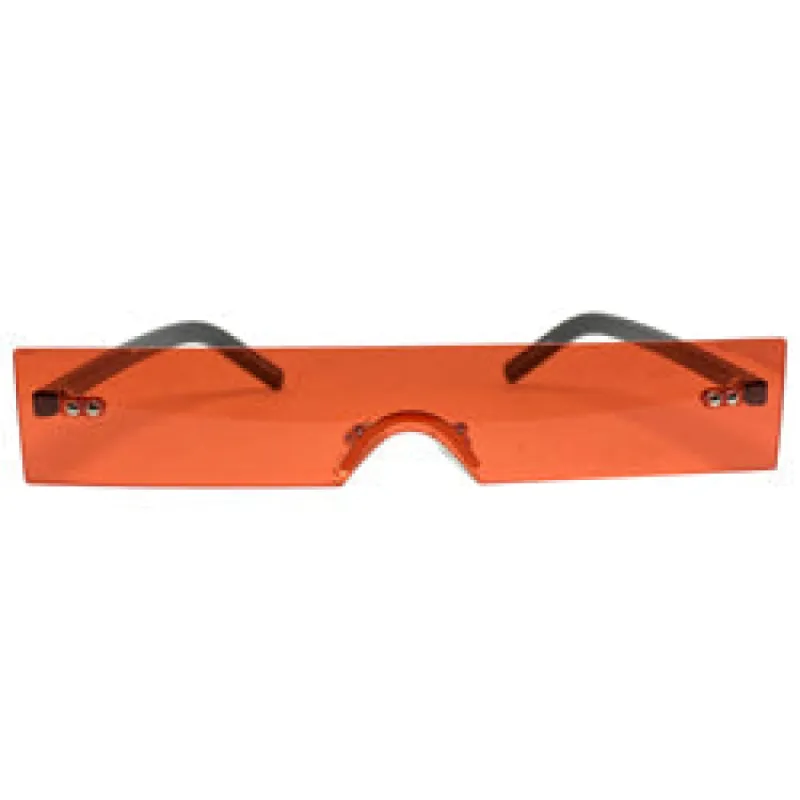 YOSHINOYA Red Rimless Square Sunglasses sold by Giant Vintage