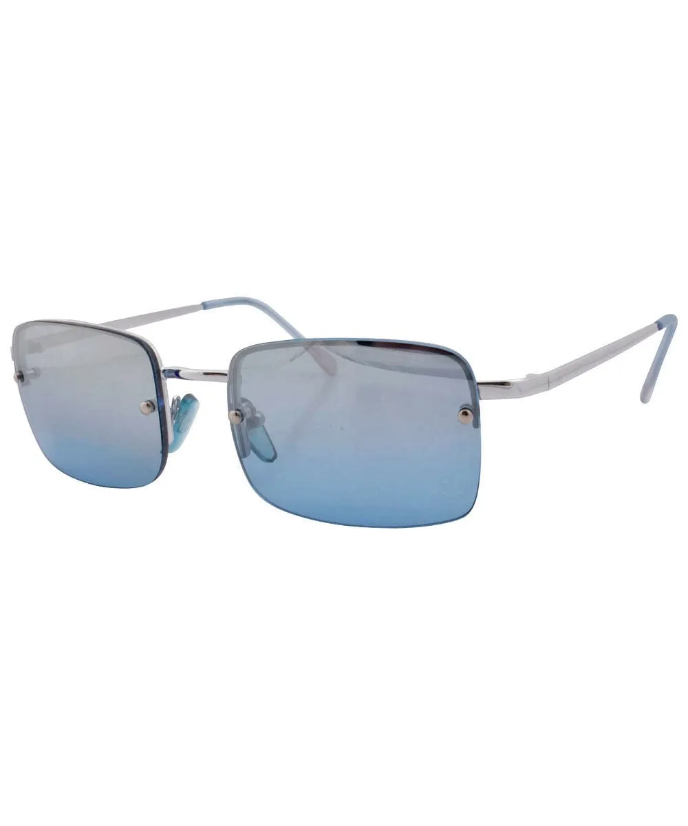 UTAH Midnight Blue Rimless Sunglasses sold by Giant Vintage product image thumbnail 2