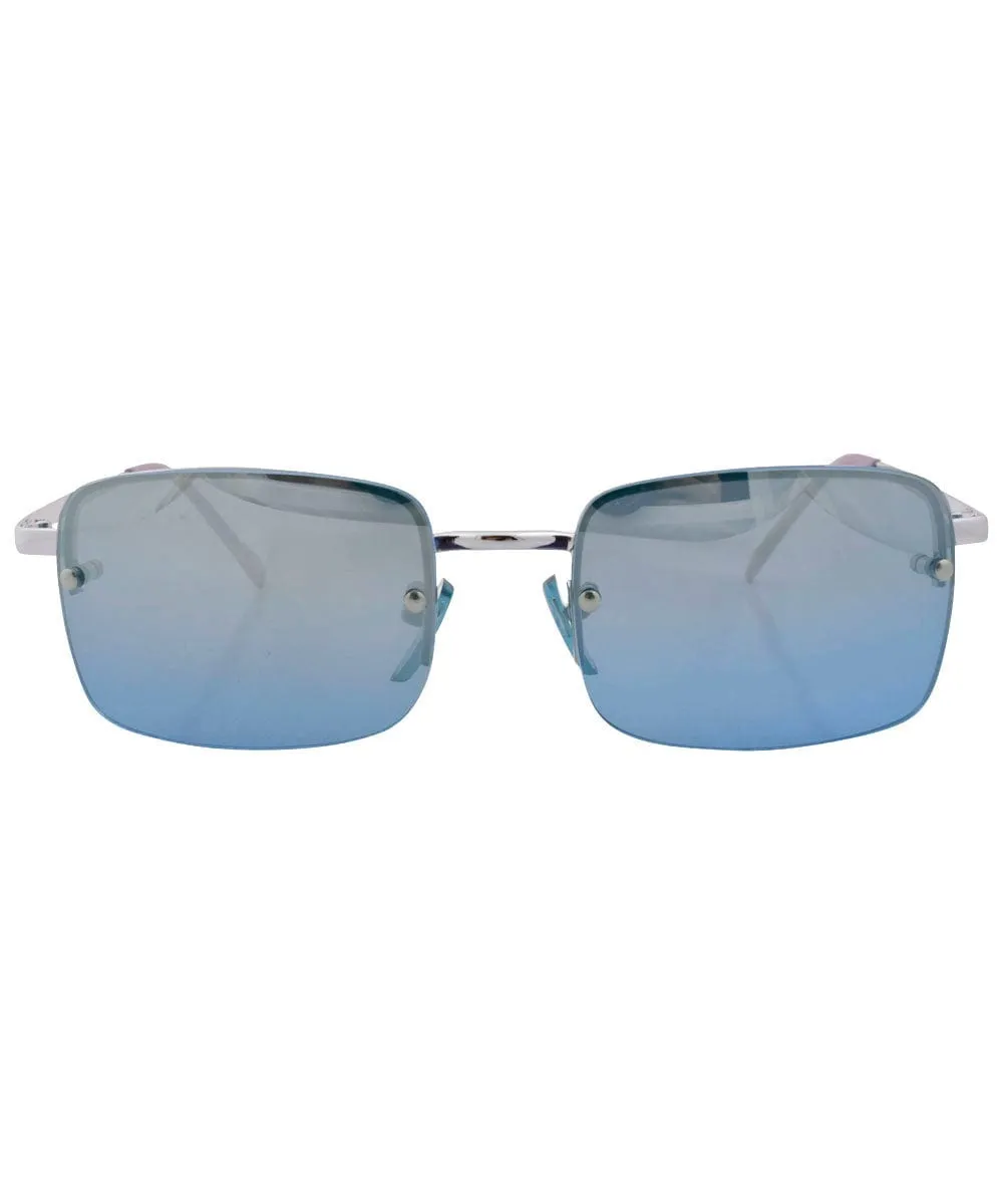UTAH Midnight Blue Rimless Sunglasses sold by Giant Vintage product image thumbnail 3