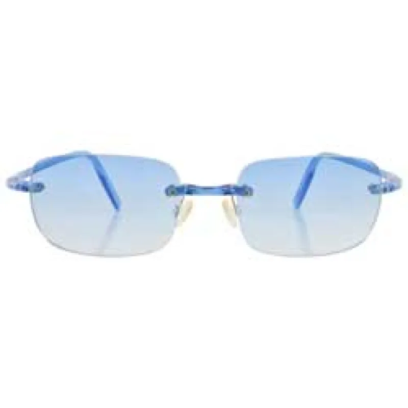 TAFFY Blue Rimless Sunglasses sold by Giant Vintage