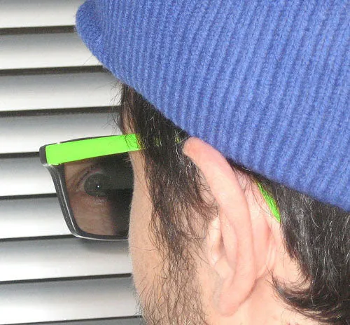 REAR-VIEW Green Square Sunglasses sold by Giant Vintage product image thumbnail 4