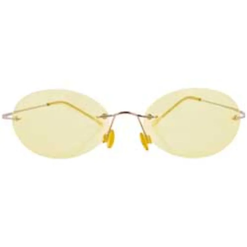 KANDY Yellow Rimless Sunglasses sold by Giant Vintage