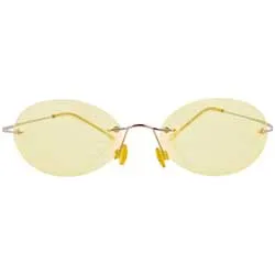 KANDY Yellow Rimless Sunglasses sold by Giant Vintage