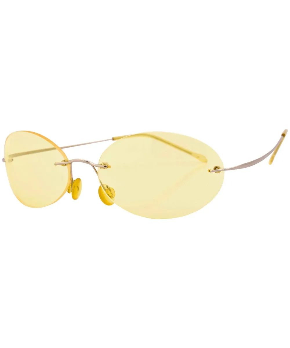 KANDY Yellow Rimless Sunglasses sold by Giant Vintage product image thumbnail 2
