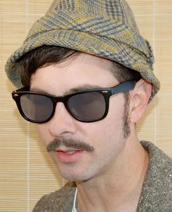 FOLDING Black Square Sunglasses sold by Giant Vintage product image thumbnail 3