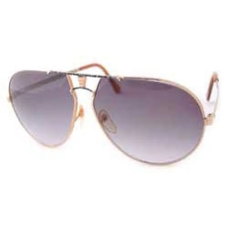 VOLUME Gold/Gray Aviator Sunglasses sold by Giant Vintage