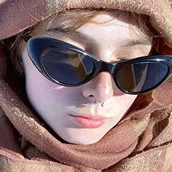 EMKAY Black/SD Cat-Eye Sunglasses sold by Giant Vintage product image thumbnail 2