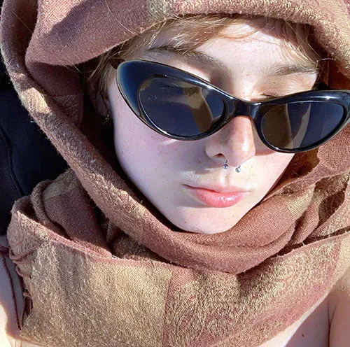 EMKAY Black/SD Cat-Eye Sunglasses sold by Giant Vintage product image thumbnail 3