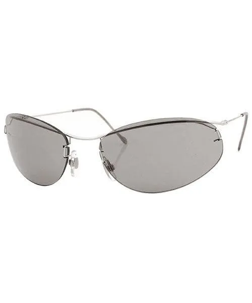 DELEON Smoke Rimless Oval Sunglasses sold by Giant Vintage product image thumbnail 3