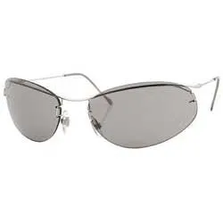 DELEON Smoke Rimless Oval Sunglasses sold by Giant Vintage