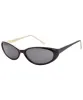 FUNNAGE Black/White Oval Sunglasses sold by Giant Vintage