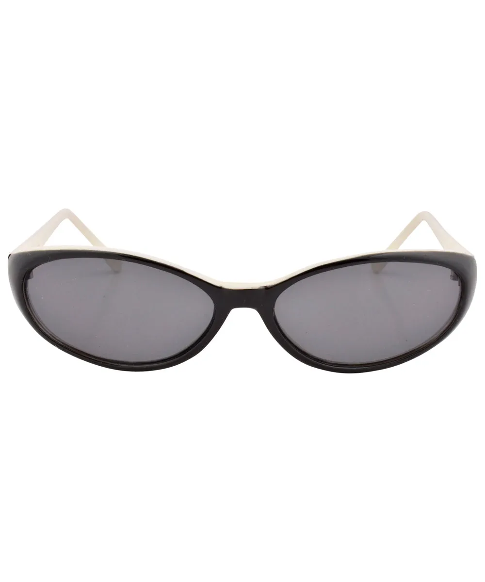 FUNNAGE Black/White Oval Sunglasses sold by Giant Vintage product image thumbnail 2