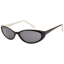 FUNNAGE Black/White Oval Sunglasses sold by Giant Vintage