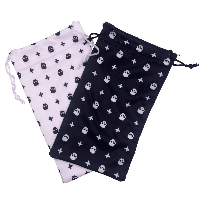 SKULL Soft Reusable Sunglasses Pouch with Drawstring sold by Giant Vintage