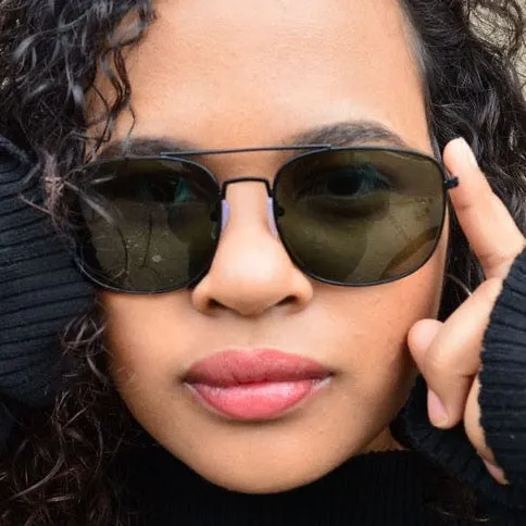 LIMIT Black Aviator Sunglasses sold by Giant Vintage product image thumbnail 2