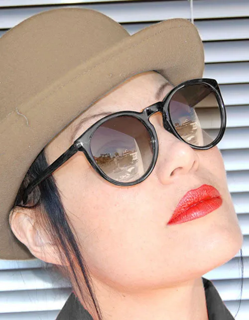 GIFT Matte Black 80s Sunglasses sold by Giant Vintage product image thumbnail 3