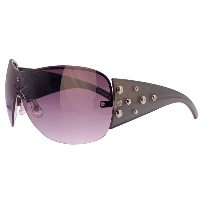STUNNA Oversized Studded Rimless Y2K Vintage Shields sold by Giant Vintage