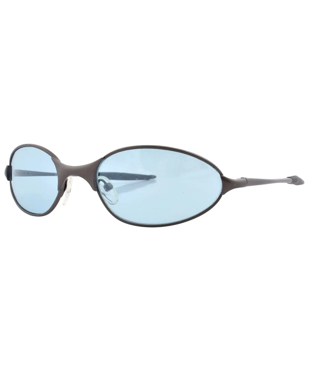 MIXED Aqua/Gun Oval Sunglasses sold by Giant Vintage product image thumbnail 2