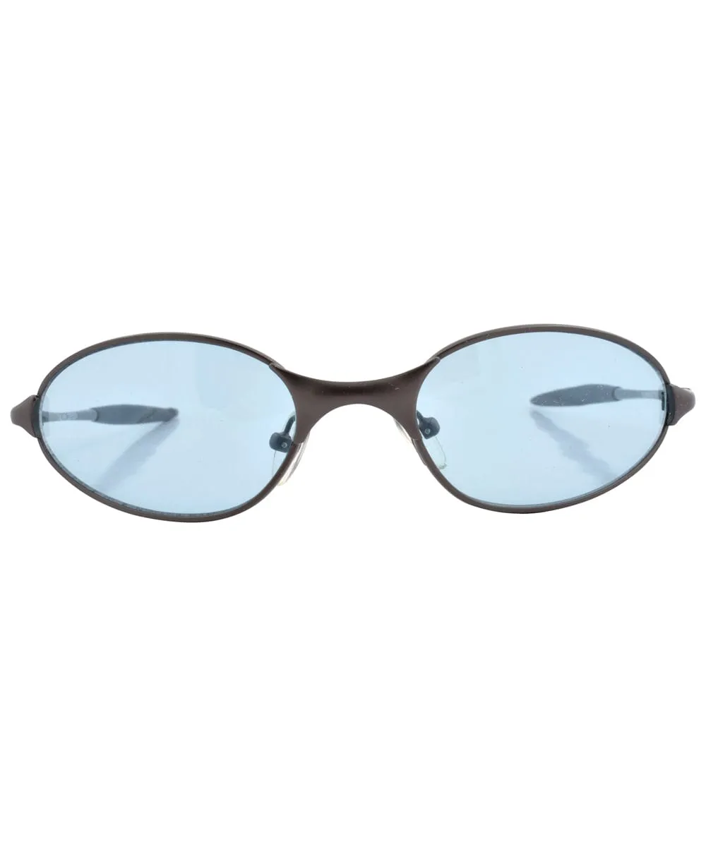 MIXED Aqua/Gun Oval Sunglasses sold by Giant Vintage product image thumbnail 3