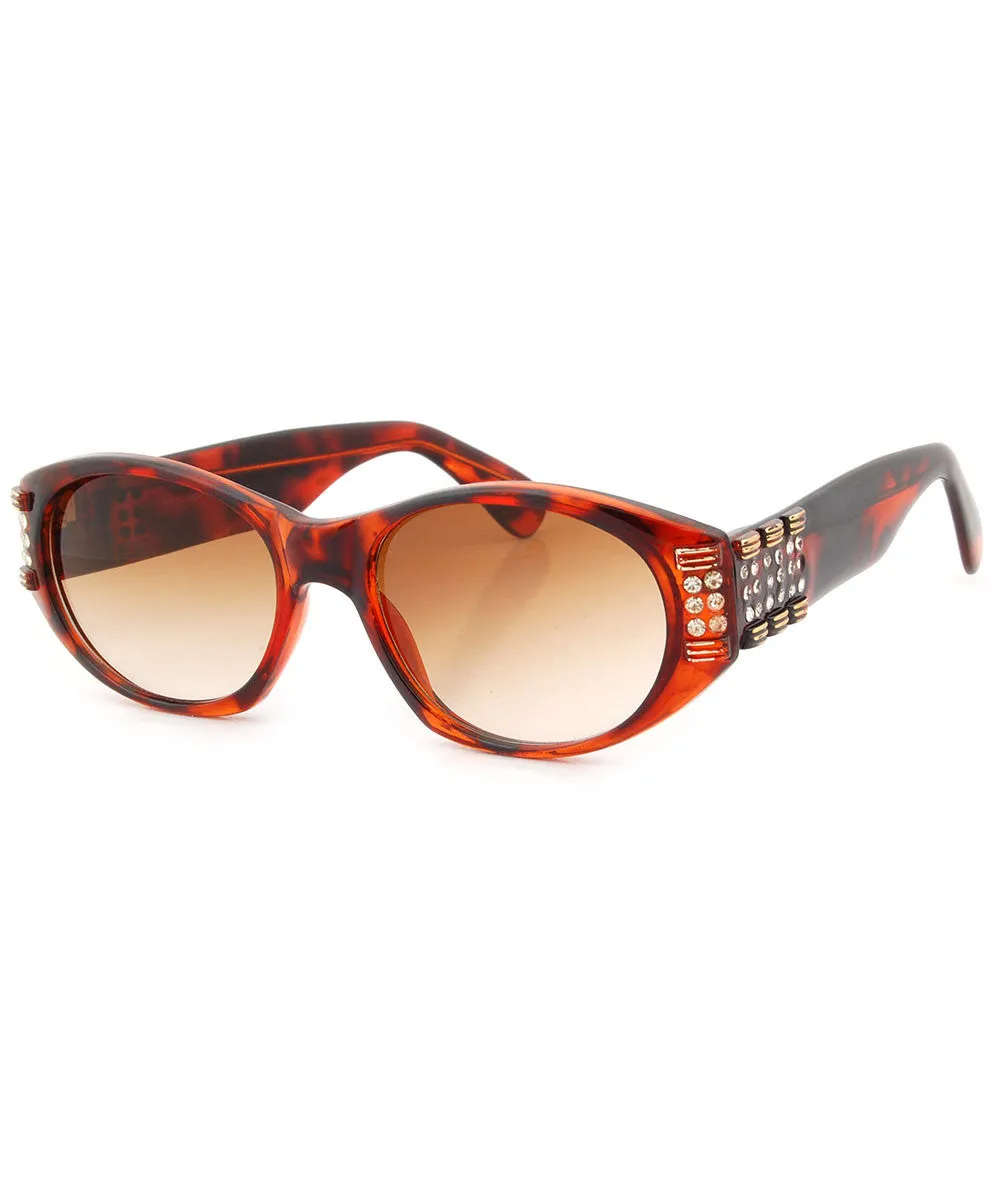 GLAMMY Tortoise Oval Sunglasses sold by Giant Vintage