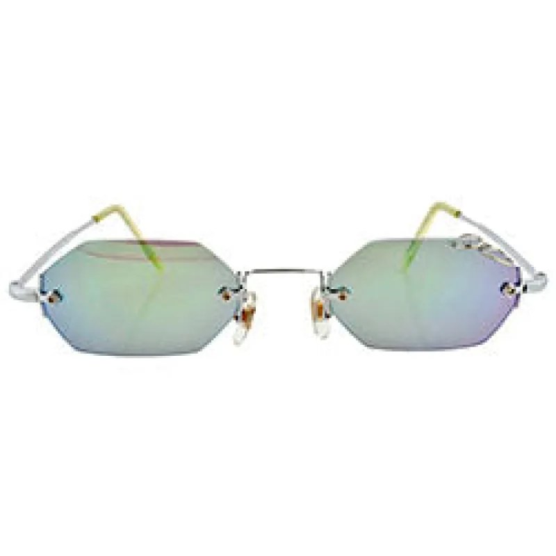 GNARLY Flash Aqua Rimless Sunglasses sold by Giant Vintage