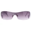 MINK Y2K Small Rimless Shield Sunglasses with Inverted Arms sold by Giant Vintage