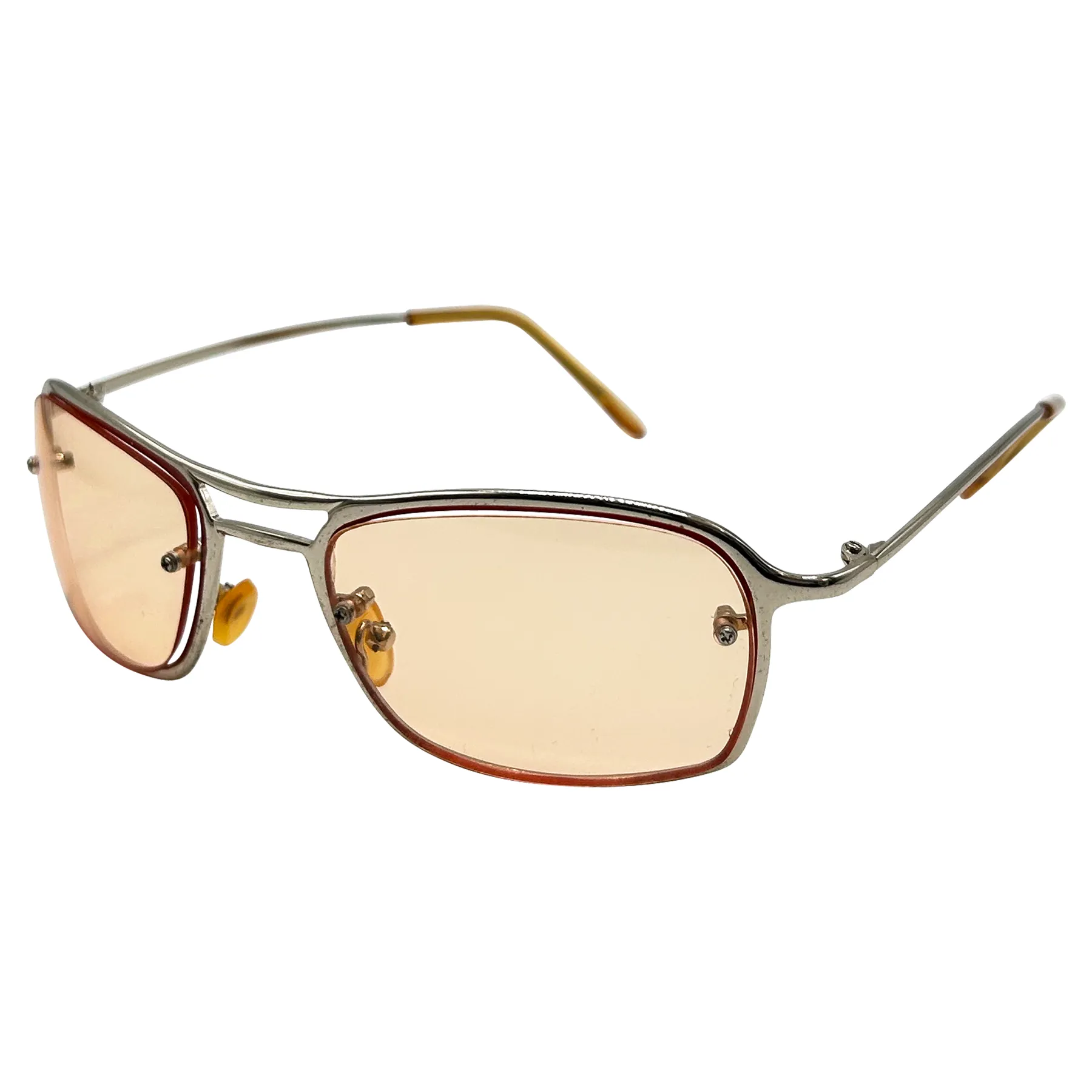 STROBE Orange Aviator Y2K Sunglasses sold by Giant Vintage product image thumbnail 2