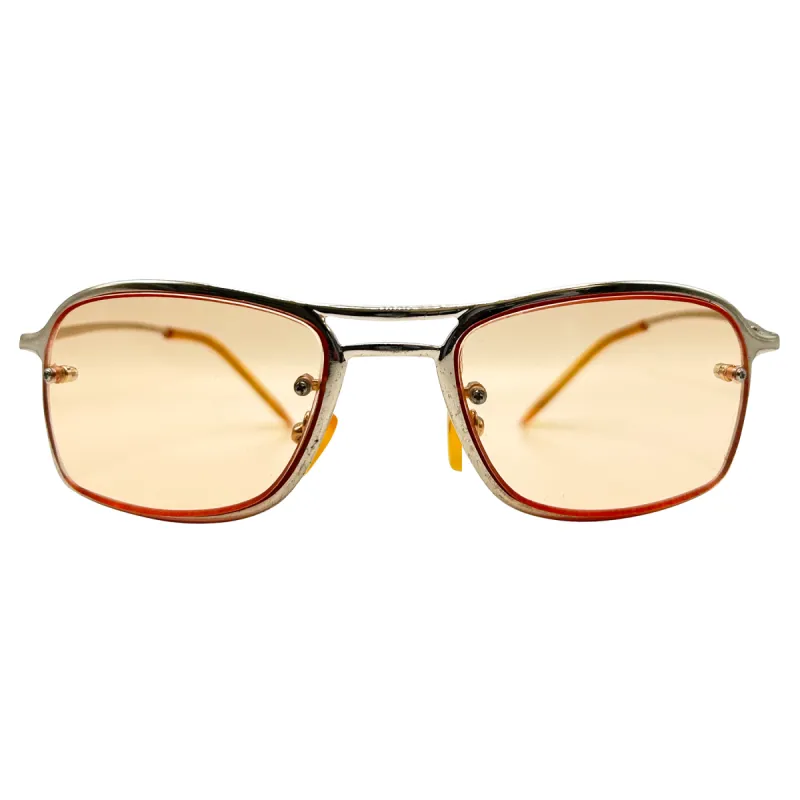 STROBE Orange Aviator Y2K Sunglasses sold by Giant Vintage