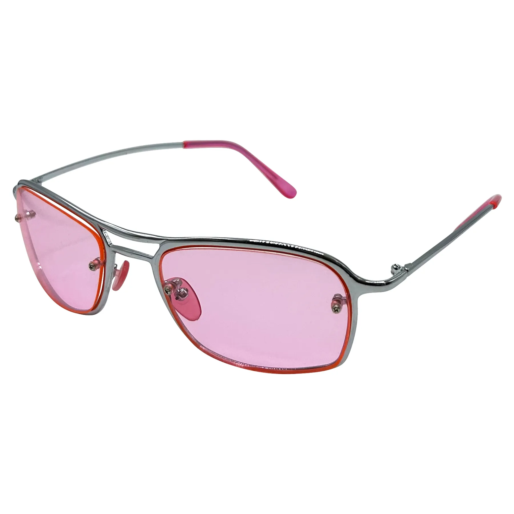 STROBE Pink Aviator Y2K Sunglasses sold by Giant Vintage product image thumbnail 3