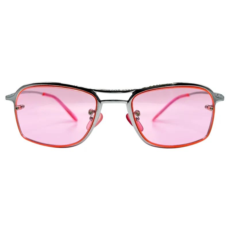 STROBE Pink Aviator Y2K Sunglasses sold by Giant Vintage