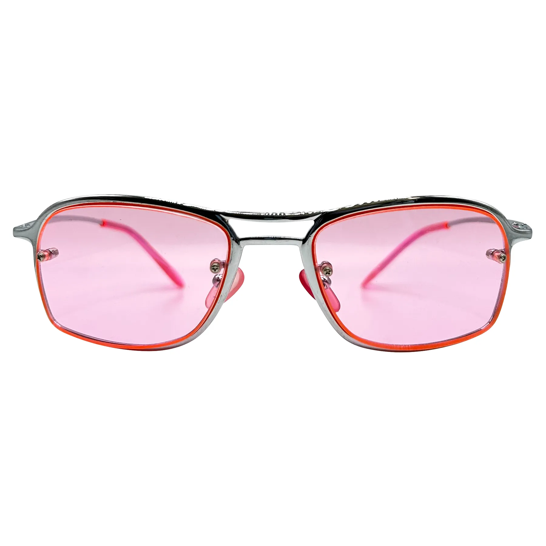STROBE Pink Aviator Y2K Sunglasses sold by Giant Vintage